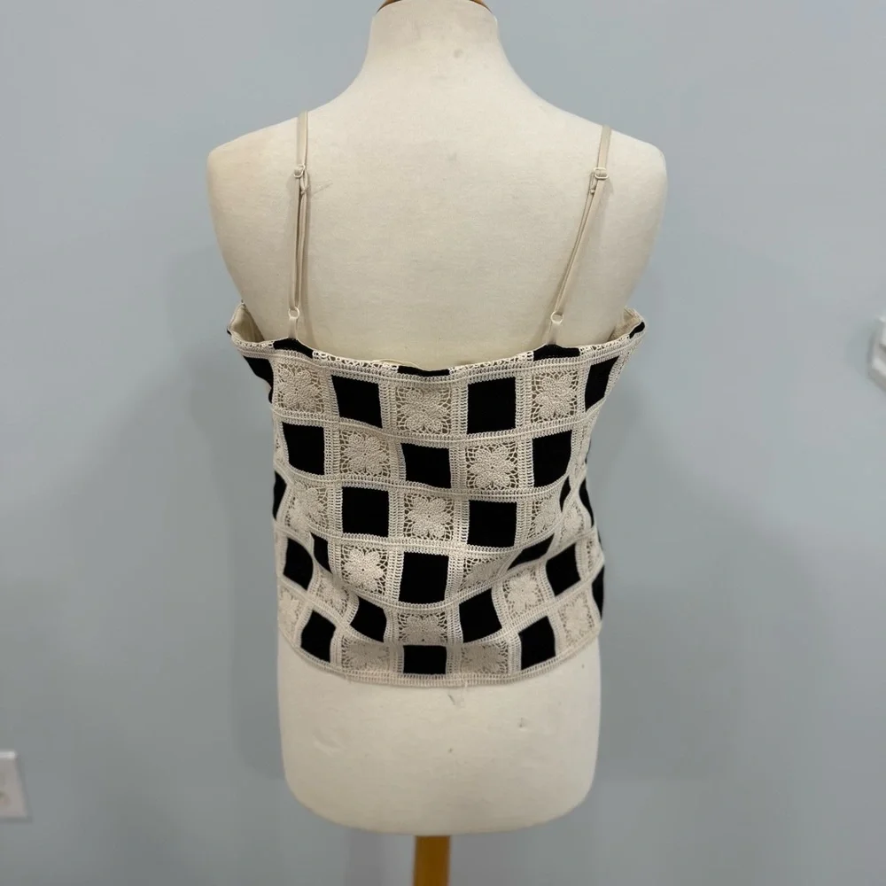 Anthropologie Black and Cream Women's Top - Picture 3 of 4